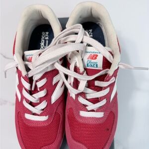 New Balance Kids 574 Sneakers in Pink and White